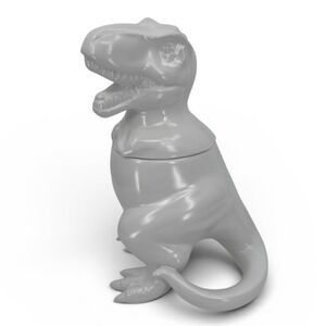 Threshold Target White Dinosaur T Rex Cookie Jar Canister Minimalist Fun Modern